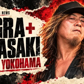 Editorial illustration of Akira Takasaki beside Angra + Takasaki and Burn in Yokohama headlines.