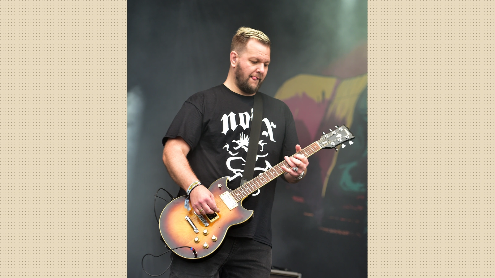 Bokassa guitarist performing at Reload Festival in 2024.
