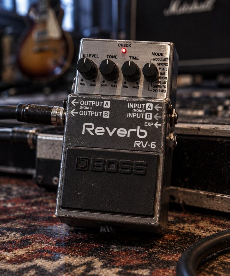 Illustration of a Boss RV-6 Reverb.