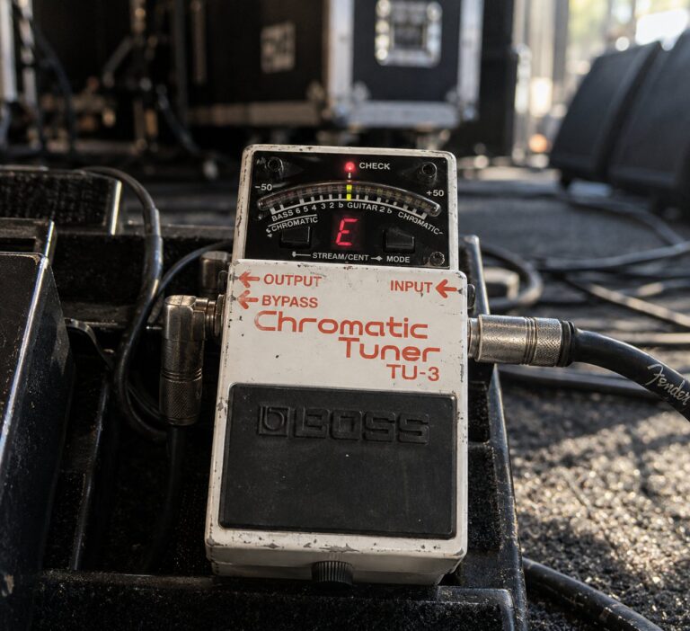 Illustration of a BOSS TU-3 Chromatic Tuner Pedal.