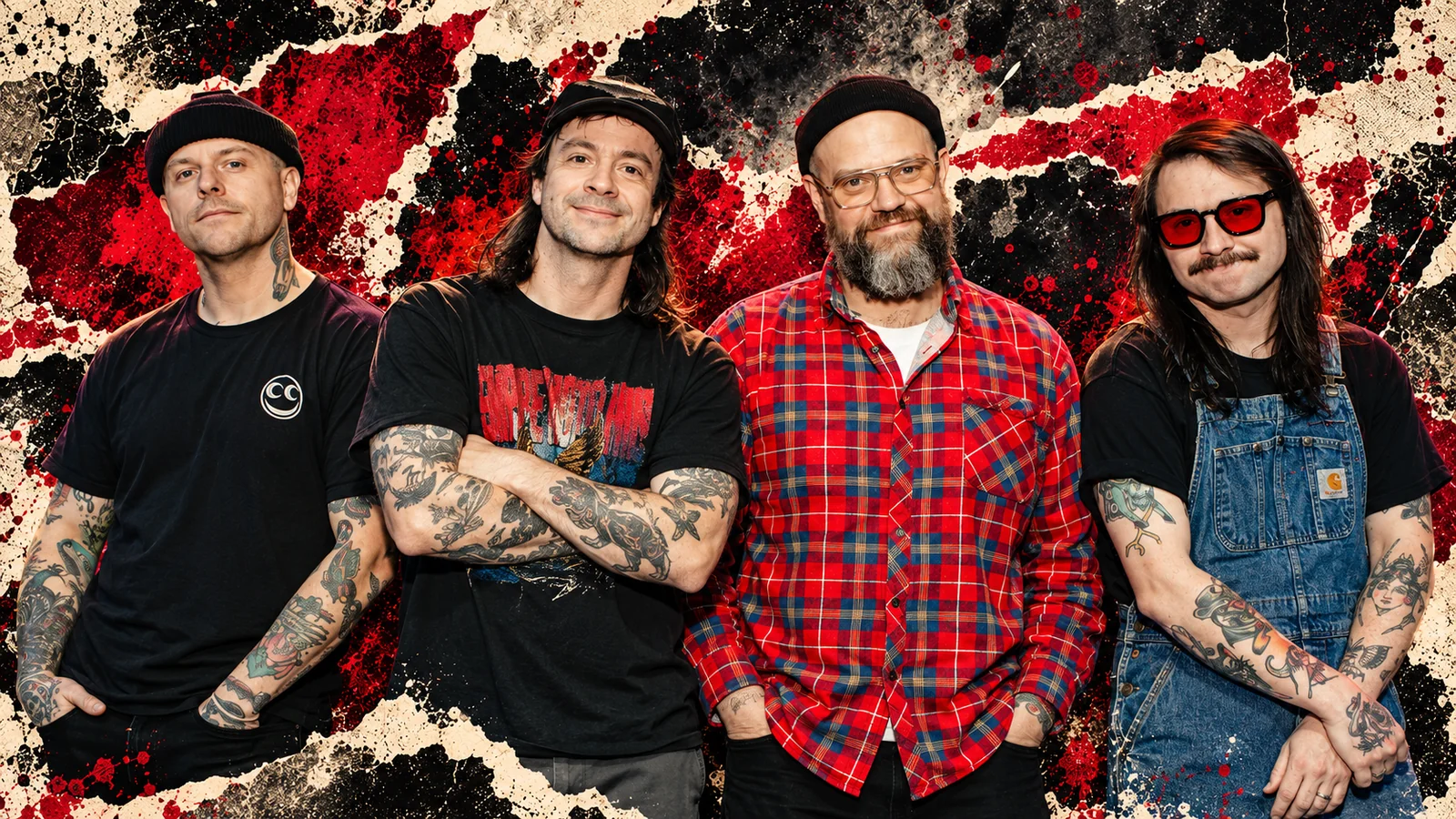 Cancer Bats’ current four-member lineup — editorial illustration