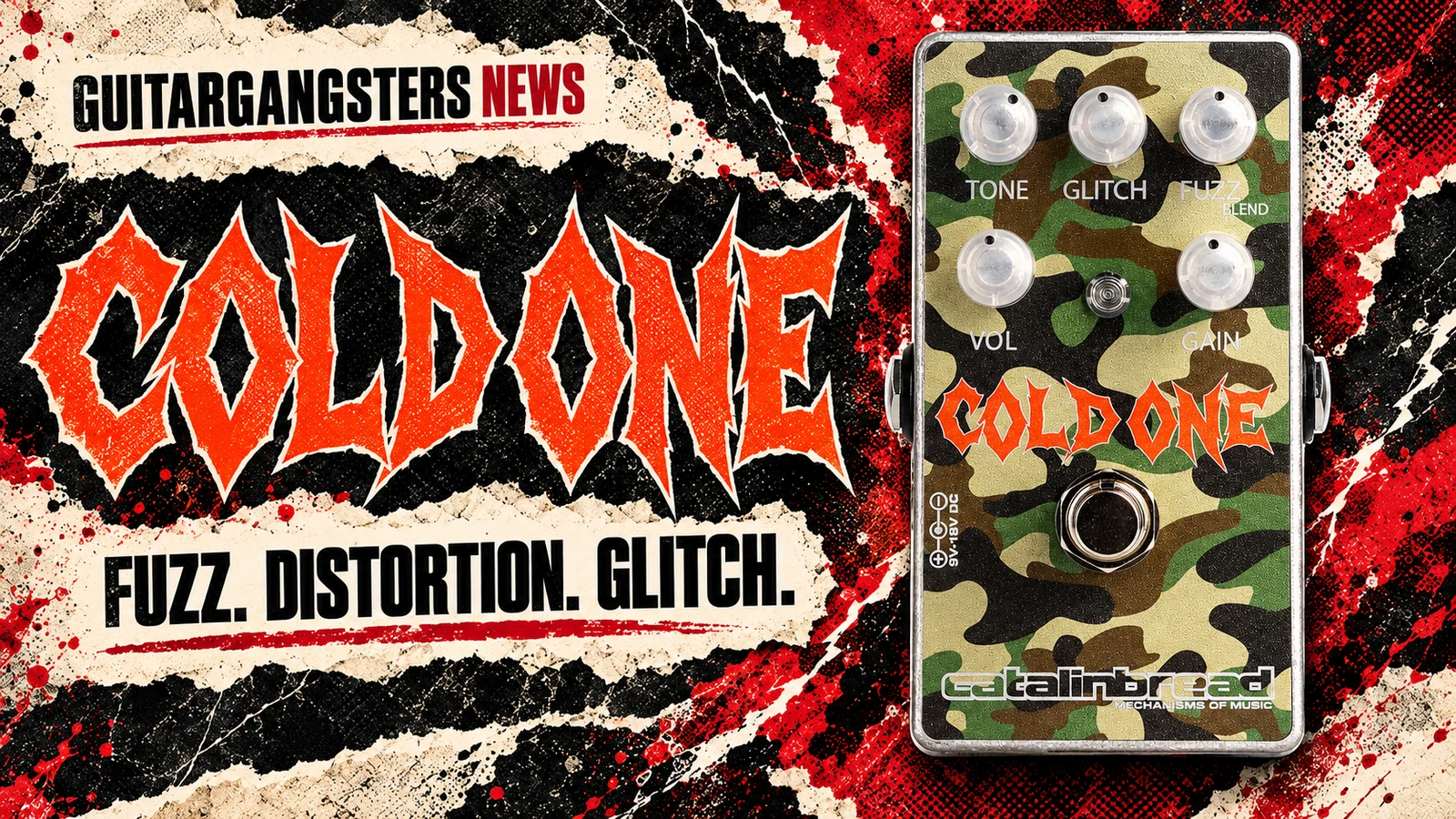 Editorial illustration of the Catalinbread Cold One fuzz pedal.