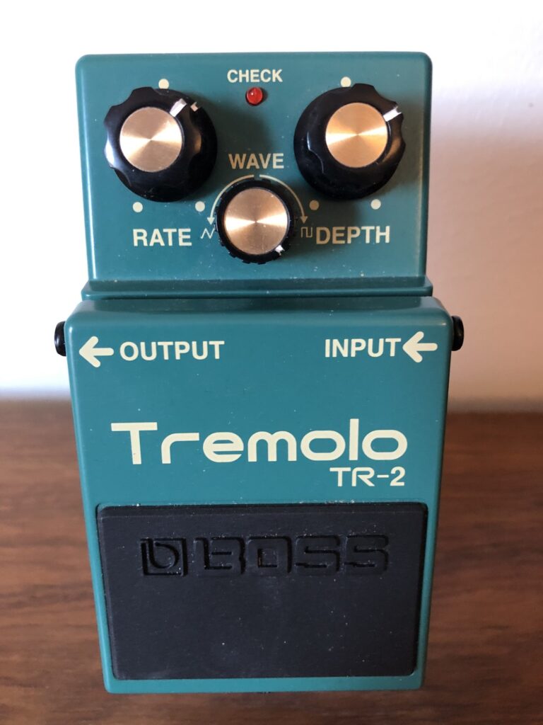 Boss TR-2 Tremolo pedal.