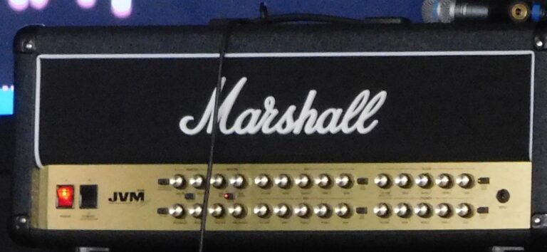 Marshall JVM410H amplifier head.