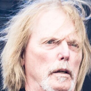 Scott Gorham in a head-and-upper-torso concert portrait at Nova Rock in 2017.