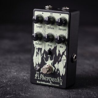 AI-generated product illustration of the EarthQuaker Devices Afterneath V3 Enhanced Otherworldly Reverberator.