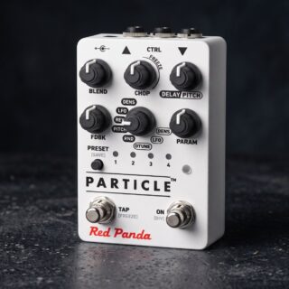 AI-generated product illustration of the Red Panda Particle 2.