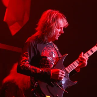 Glenn Tipton performing in Luxembourg on June 11, 2008.