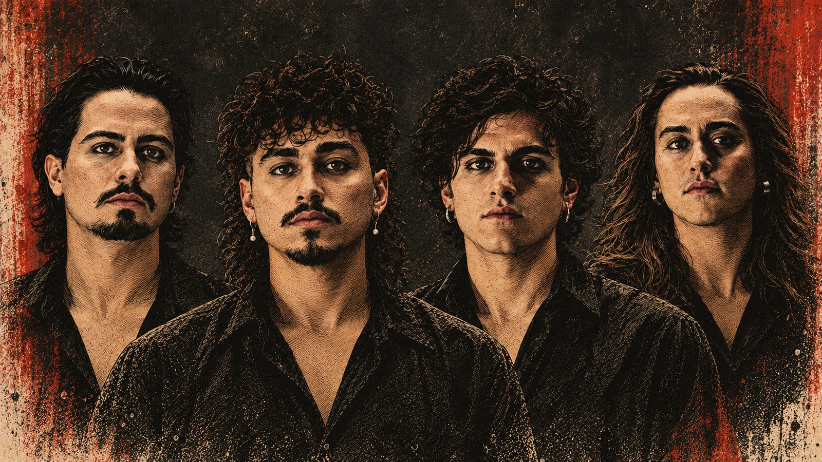 Editorial illustration of Greta Van Fleet for the Into The Beginning 2027 tour announcement