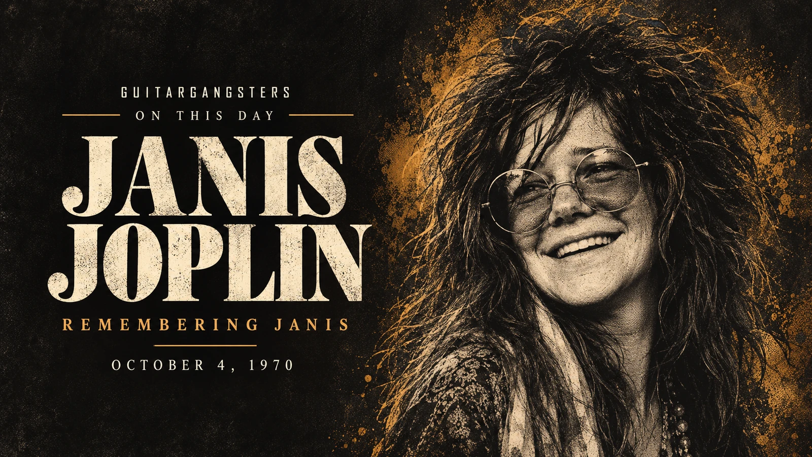 AI-created editorial portrait for janis joplin October 4 retrospective