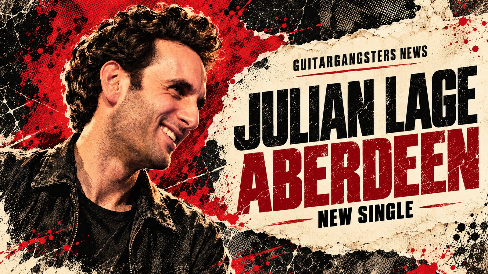 Editorial illustration of Julian Lage, based on an archival portrait reference.