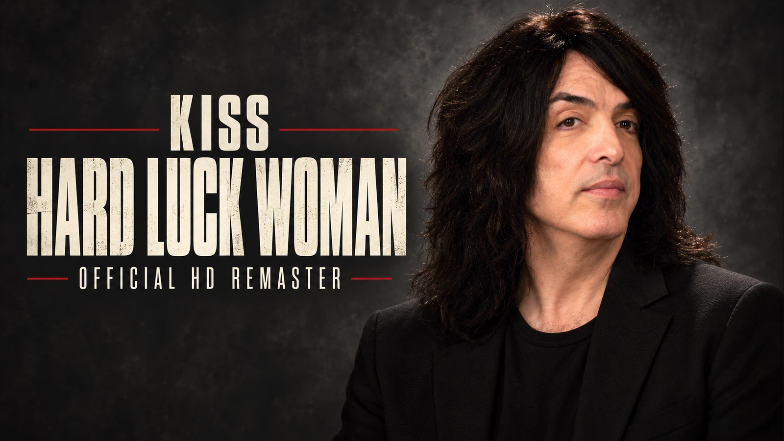 Original editorial portrait of Paul Stanley accompanying news of the restored 1976 Hard Luck Woman video.