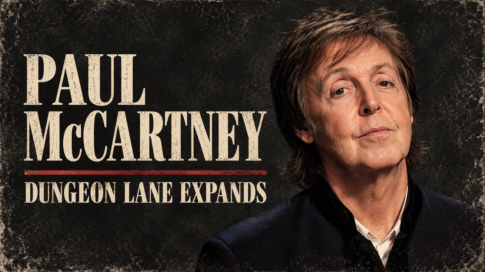 Editorial portrait illustration of Paul McCartney accompanying news of The Boys of Dungeon Lane Special Edition