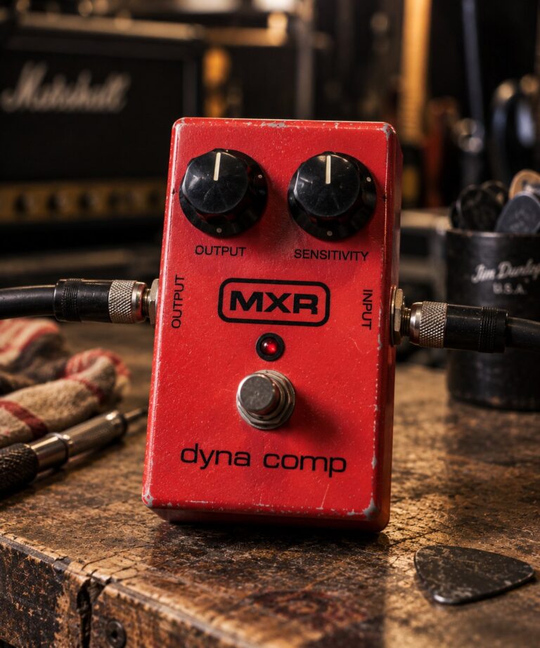 Illustration of a MXR M102 Dyna Comp.
