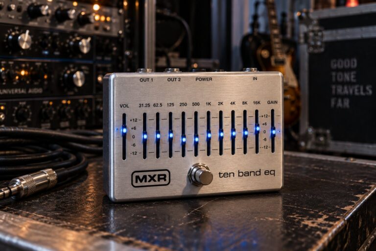 Illustration of a MXR M108S Ten Band EQ.
