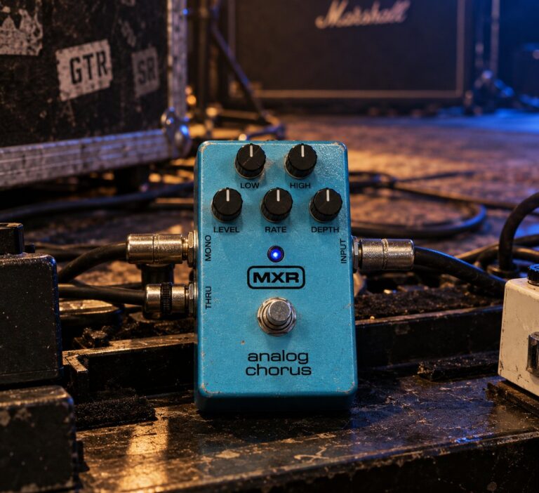 Illustration of a MXR M234 Analog Chorus Pedal.