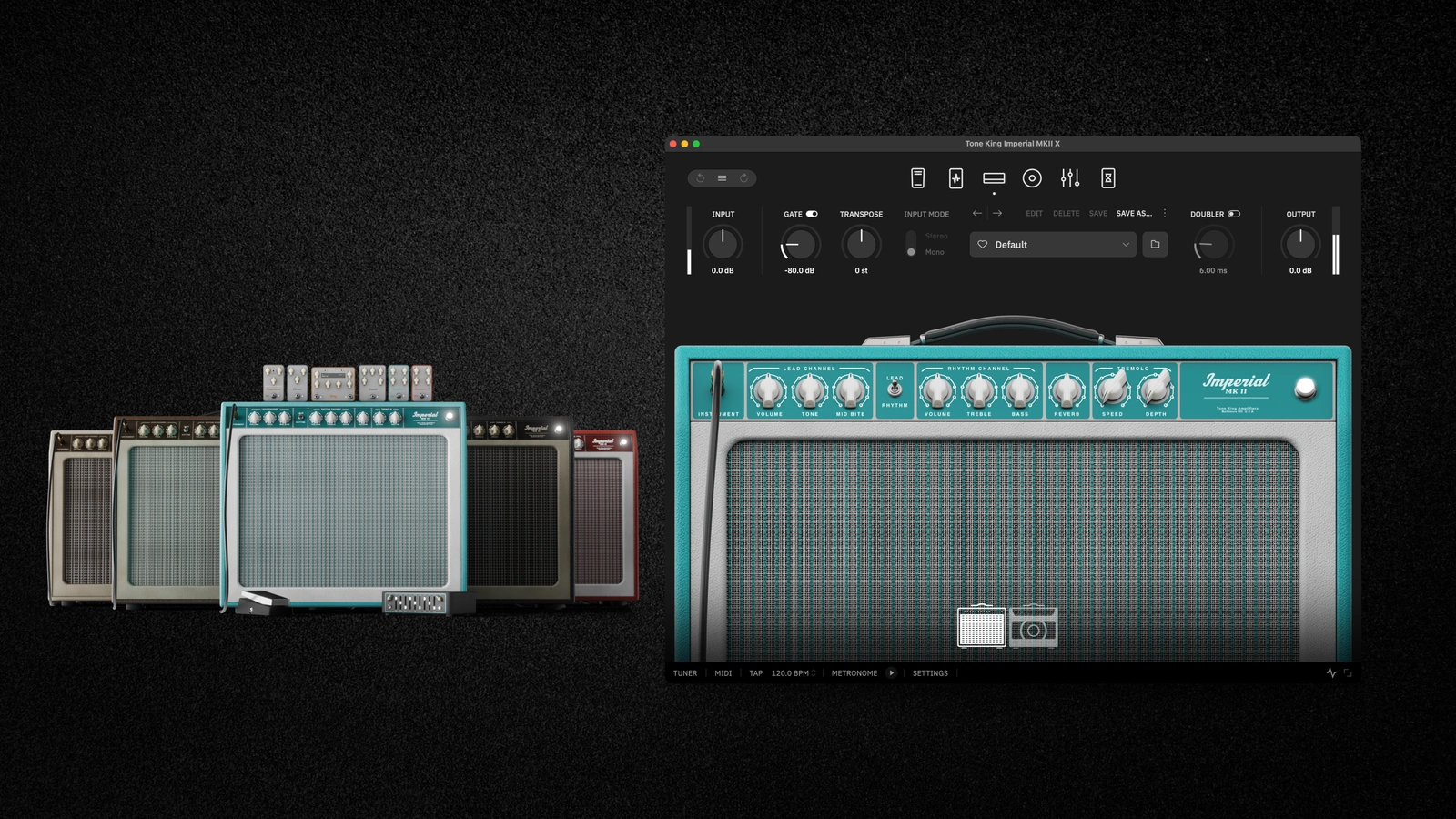 Neural DSP Tone King Imperial MKII X plugin interface and amplifier models