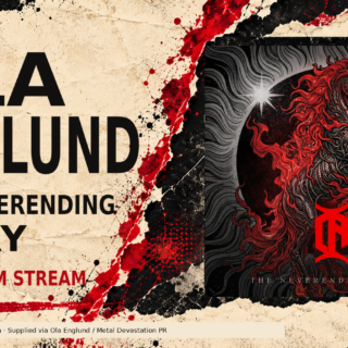 The Neverending Story album cover in a graphic about Ola Englund’s full album stream.