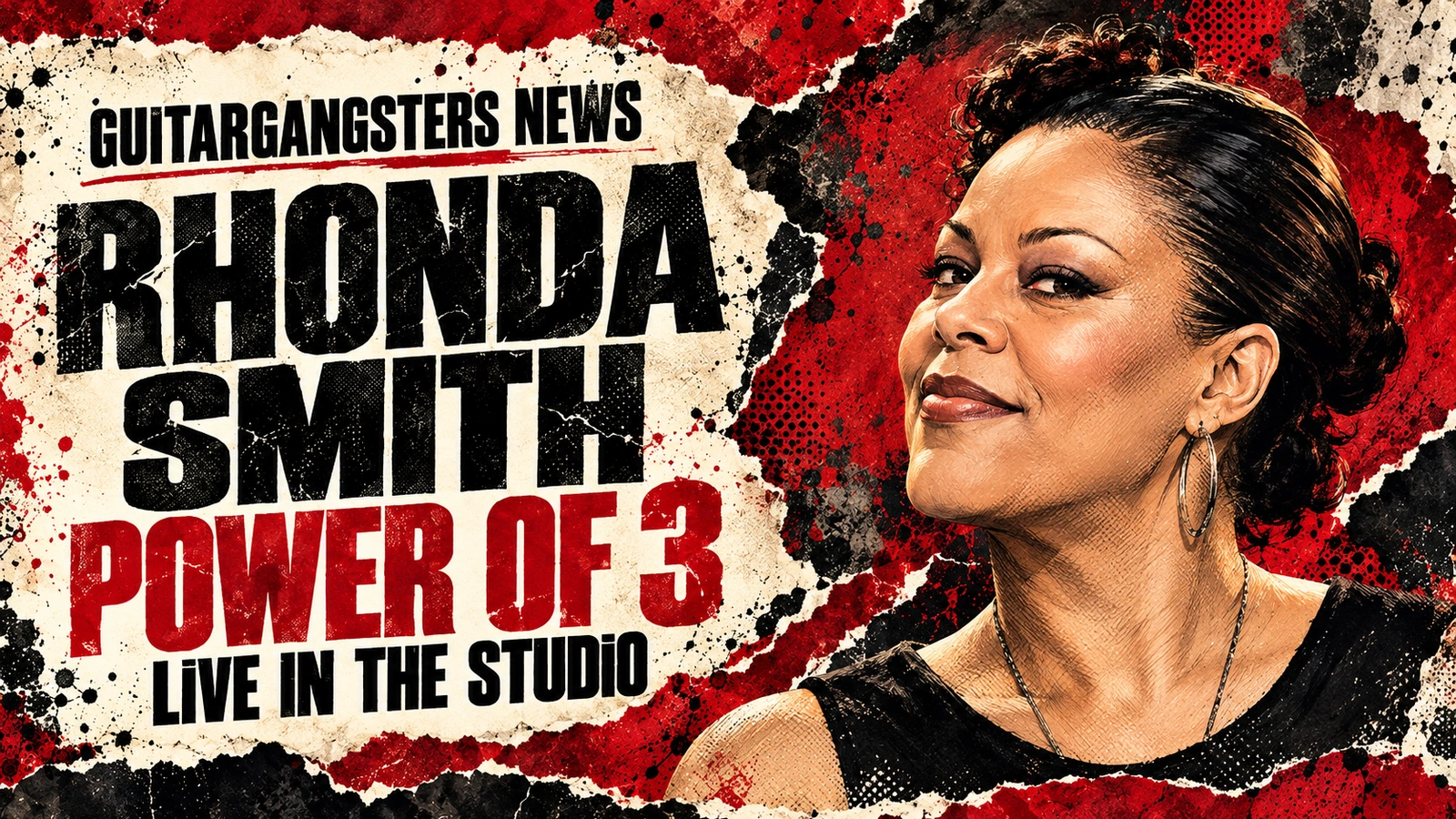 Editorial portrait illustration of Rhonda Smith based on an archival reference; no recording-session instrument is depicted.