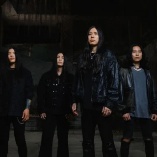 Four Sable Hills musicians in the official Labyrinth promotional photograph.