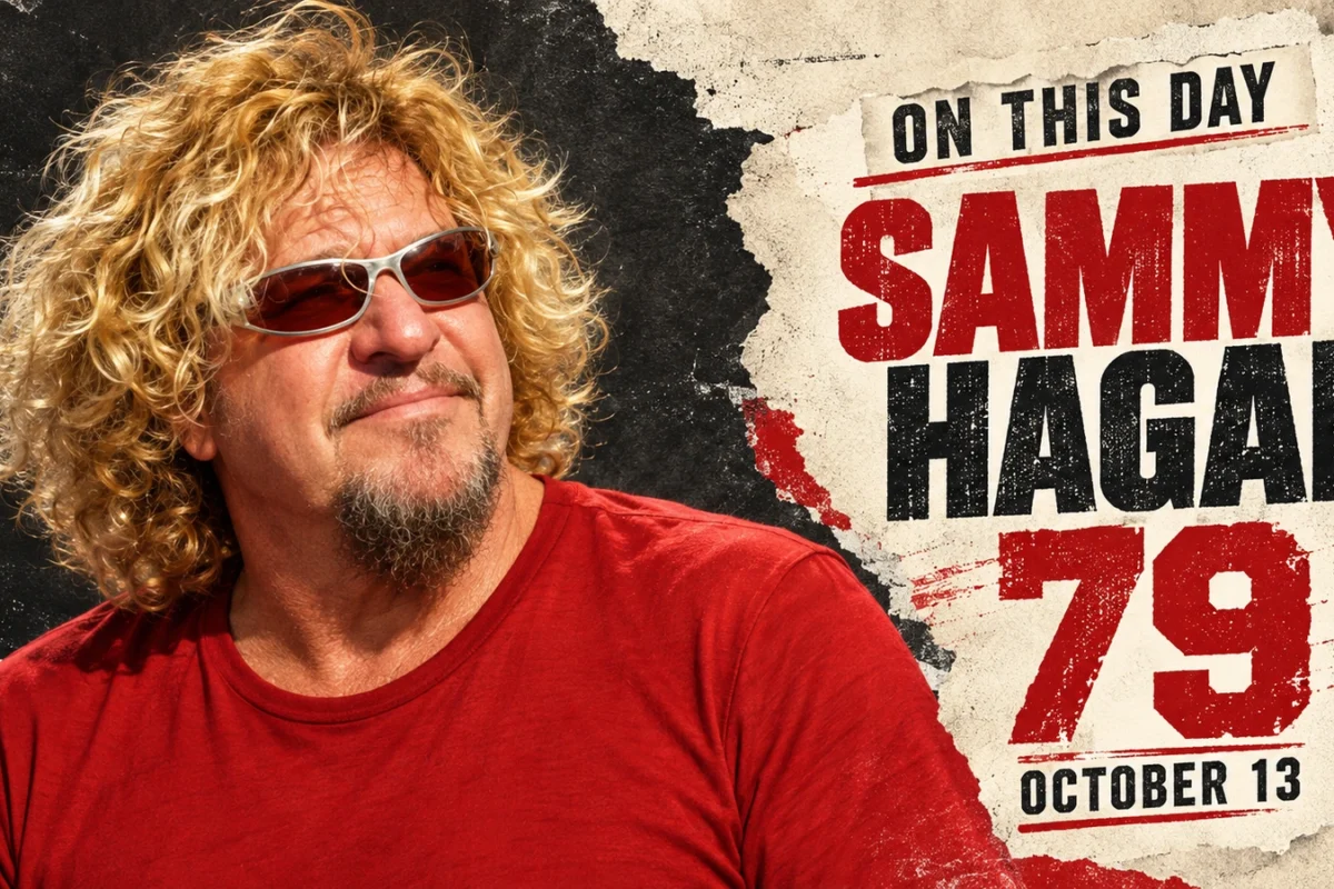 AI-assisted editorial illustration of Sammy Hagar based on his documented 2008 appearance, marking his 79th birthday