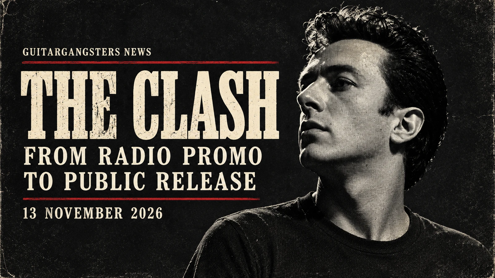 Editorial illustration of Joe Strummer for The World According to The Clash announcement