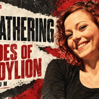 AI-assisted archival editorial illustration of Anneke van Giersbergen for The Gathering’s Echoes of Mandylion live album.