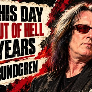Illustrated portrait of Todd Rundgren marking 49 years of Bat Out of Hell.