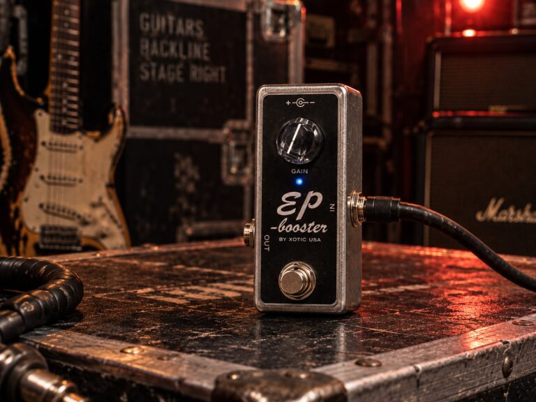 Illustration of a Xotic EP Booster Pedal.