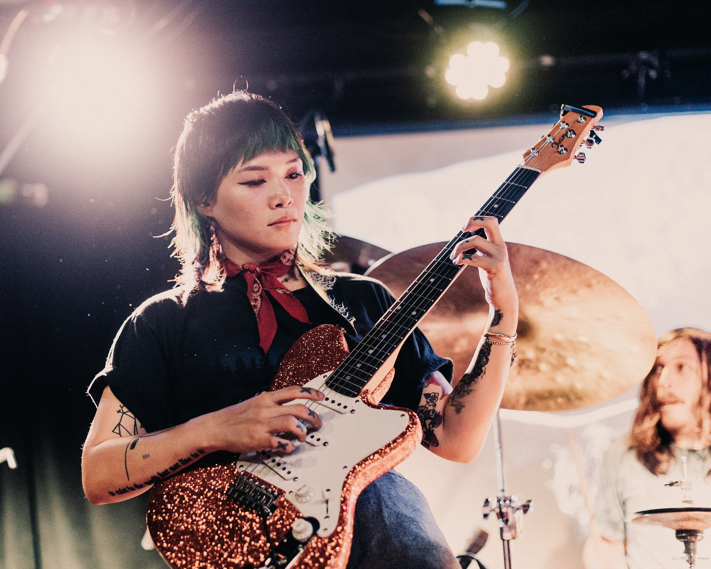 Yvette Young performing with Covet in Hamden, Connecticut, in 2022.
