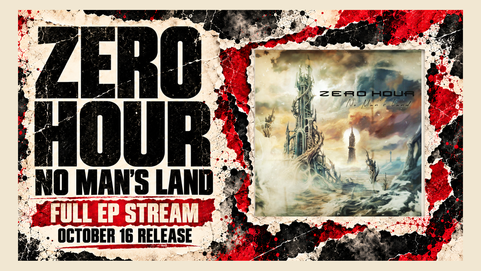 No Man’s Land EP artwork preserved within a Zero Hour release-news composition.
